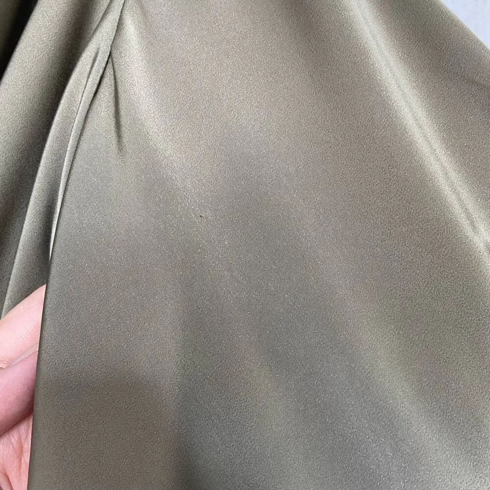 Jagger & Stone The Liv Dress Olive Green Satin Bustier Mini Boho Party Size 4 - Picture 13 of 15